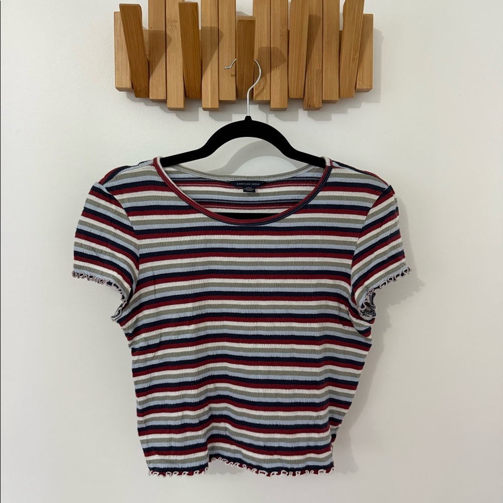 Women’s American Eagle striped crop top, size S